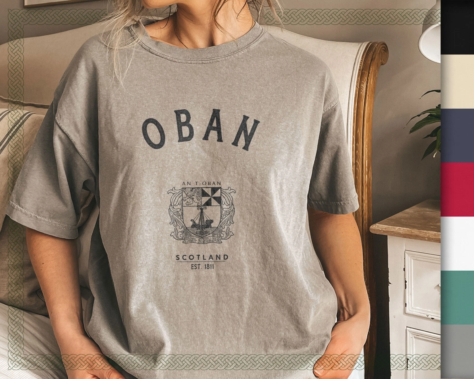 Oban Scotland Scottish Comfort Colors T-shirt, Comfortable Travel Tee