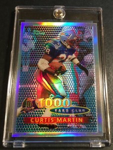 1996 CURTIS MARTIN 1ST YEAR TOPPS CHROME REFRACTOR #52 PATRIOTS HOF (362)