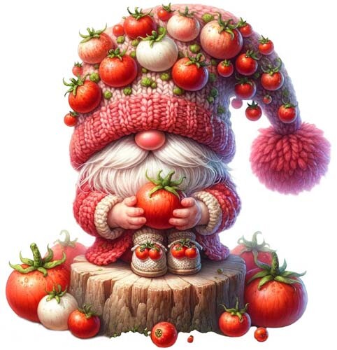 Tomato Gnome Gonk Kitchen Shop Wall Art Bedroom Nursery Van Vinyl Sticker Decal - Picture 1 of 7