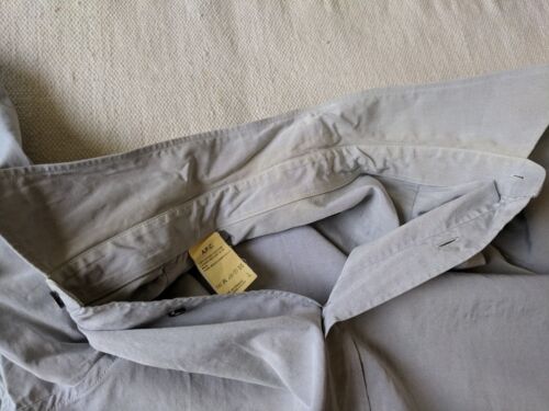 APC 1 A.P.C. Camicia piatta Rue de fleurus Paris France bottoni grigio - Foto 7 di 7