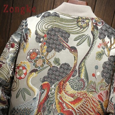 Japanese Embroidery Mens Jacket Coat Boys Hip Hop Streetwear