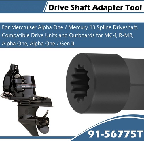 Drive Shaft Adapter For Mercury Mercruiser Alpha One 90220 18-9854 91-56775T - Picture 3 of 12