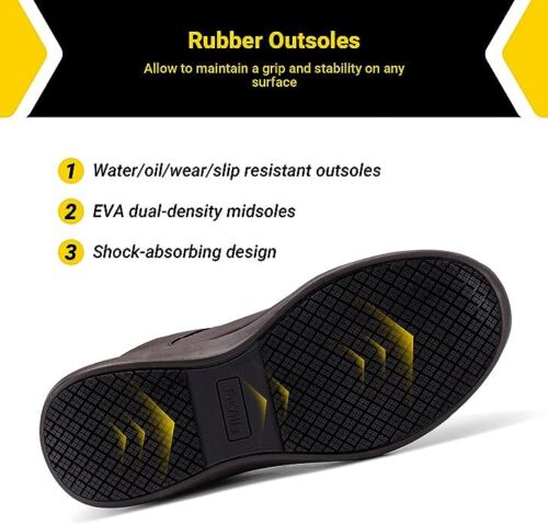 FitVille Men's Safety Trainers Composite Toe Cap Lightweight Work Shoes Non-slip - Picture 25 of 44