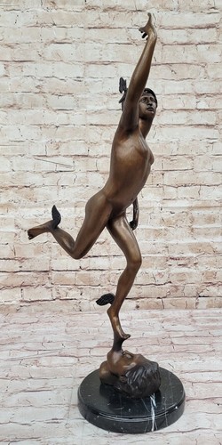 Office Decoration: Handmade Bronze Flying Mercury Statue Sale Sculpture Statue - Picture 5 of 10