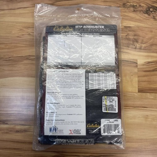 Cabela’s Camouflage Thermal Underwear Bottom -Large- MTP Bow Hunter (NEW) - Picture 4 of 6