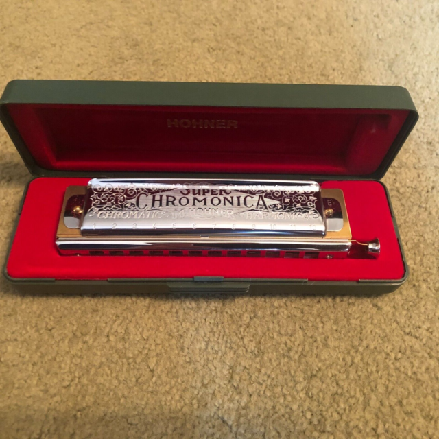 HOHNER SUPER CHROMONICA 270 CHROMATIC HARMONICA - G - + CASE - GERMANY - 1360G HOHNER SUPER CHROMONICA 270 CHROMATIC HARMONICA - G - + CASE - GERMANY - 1360G