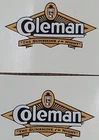 TWO (2) NEW COLEMAN SUNSHINE OF THE NIGHT STICKER DECAL LANTERN STOVE SMALL REPL