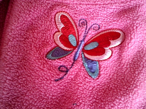 Pink Girls Bath Robe Size 7/8 - Picture 2 of 3