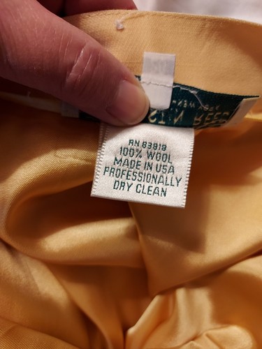 Austin Reed Women's Vintage Wool Skirt Pleated Butter Yellow Knee Length Size 20 - Bild 10 von 10