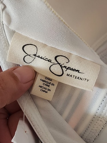 Jessica Simpson Maternity One Piece Swimsuit / Bathing Suit Striped Ruched SMALL - Picture 17 of 20