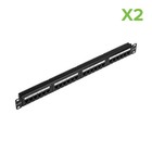 2 X Cat5e UTP UnShielded RJ45 Ethernet 110 Network 1U Patch Panel 24-port 19''