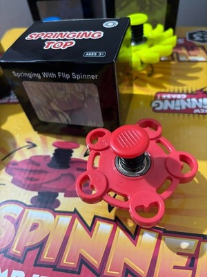 1 x Fidget Spinner Flip it Jump it Trick it Stress Angstabbau Spielzeug verpackt ROT