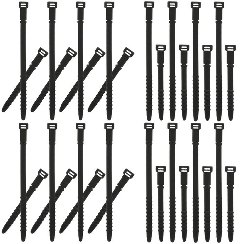 40 Pcs Silikonkrawatte Wiederverwendbare Krawatten Flexible Kabelbinder - 第 2/12 張圖片