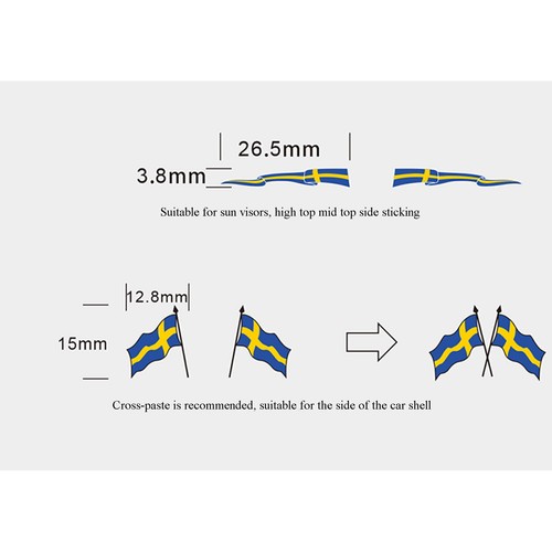 Adesivo Bandiera Nazionale Europea Piccola Decalcomanie Decorative per Camion Trattore 1/14 RC - Foto 3 di 8