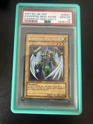 Yugioh - Elemental HERO Avian EHC1-EN001 Secret Rare PSA 10 GEM