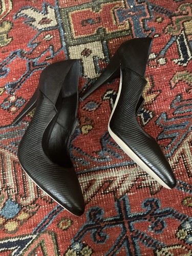 NIB Loeffler Randall Irina Waves Black Heel Sz 9 Leather Pumps Made in Italy - Picture 8 of 14