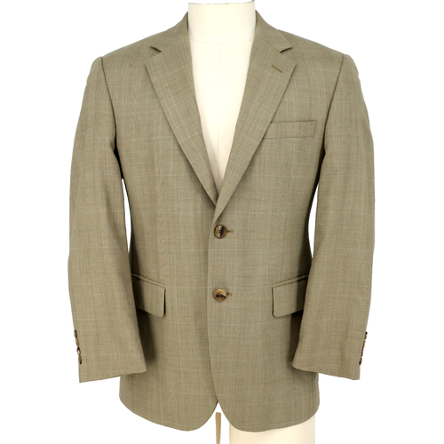 Manteau de sport homme Jos A Bank 38S beige laine cachemire doublé GlenPlaid veste blazer - Photo 1/18
