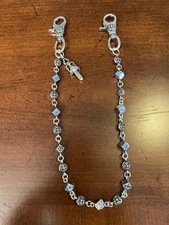 Chrome Hearts Dice Crossball Dagger Wallet Chain Sterling Silver 925 Polished