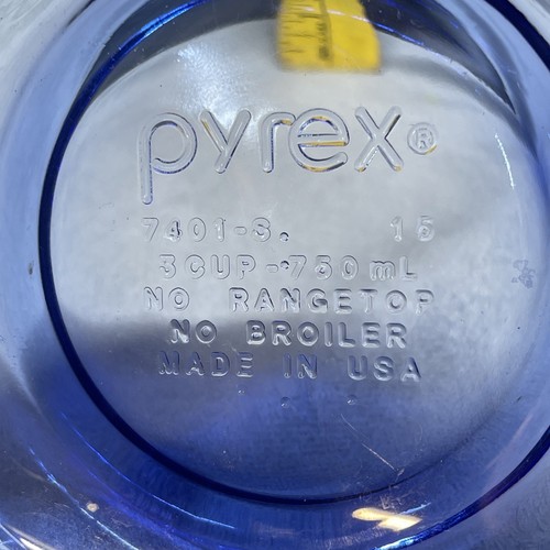 2 Vintage Pyrex Cobalt Blue Ribbed Small Mixing Bowls 3 Cup # 7401-S USA Nice - Picture 6 of 20