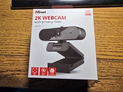 Trust 2K Taxon webcam with privacy filter video calls streaming 2560 x 1440 - Image 1 of 4