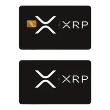 XRP CRYPTOCURRENCY Credit Debit Bank Card Skin Cover Sticker Set 2PCS