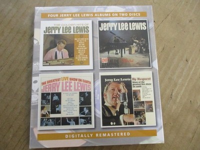 JERRY LEE LEWIS - VIER JERRY LEE LEWIS ALBEN AUF ZWEI DISCS - 2CD VERSIEGELT BGO