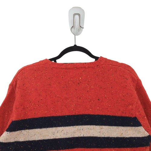 Maglione Paul Harris Design donna M arancione righe confetti maglia pullover vintage - Foto 6 di 6
