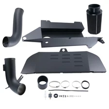 Air Inlet Pipe Hose for BMW 320i xDrive 2.0L Turbo 2013-2018 Black Aluminum 3.5"