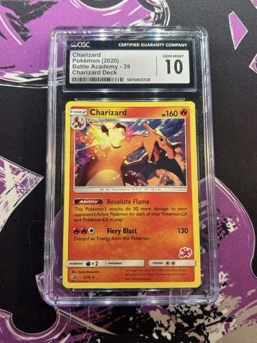 2020 Pokemon Battle Academy 39 Charizard CGC 10 Card GEM MINT