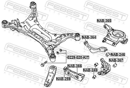 CAMBER CORRECTION SCREW FEBEST 0229-020-KIT FOR INFINITI QX50 II 2.0 AWD J55 - Picture 3 of 6