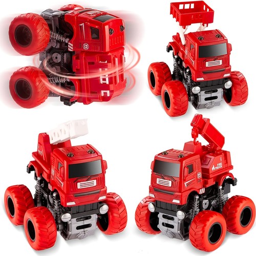 Fire Engine Monster Truck Toys 4x4 Cars For 3-9 Year Olds Boys, Friction - Picture 2 of 11