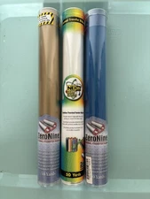 (3) Zeronine Gerber Edge Transfer Foils NEW 50 Yds ProcCyan, MetalGold, Frogskin