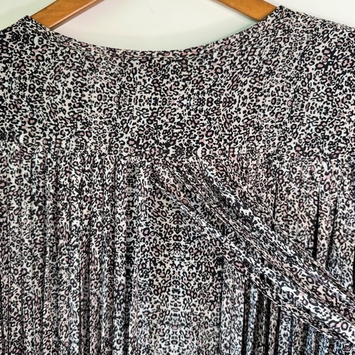 City Chic Womens leopard Print Fringe 3/4 Sleeve Evening Crop Jacket Sz M / 16 - Picture 13 of 15
