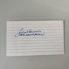 Jim Morrison Autographed Auto Signed Index Card Toronto Maple Leafs