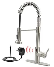  Touchless Kitchen Faucet with AC Adapter, Smart Motion Sensor Hands Free 