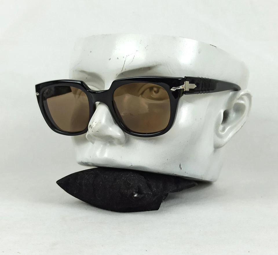 RARAS GAFAS DE SOL GANGSTER PERSOL RATTI VINTAGE MARCO NEGRO ITALIA AÑOS 60 AL AIRE LIBRE HOMBRES Foto 4 de 4