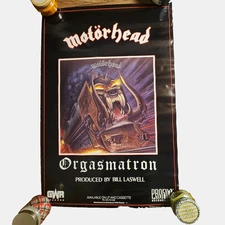 Motörhead Orgasmatron Vintage 1986 Promo Album Poster 24x36 GWR Rock Heavy Metal