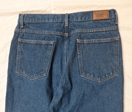 L.L. Bean Classic Fit Men's Jeans Size 33x29 Dark Wash Used Straight Leg 220626 - Picture 6 of 6