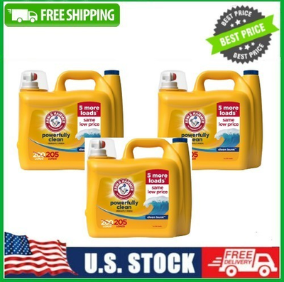 #ad #ad 3 PACK ARM amp; HAMMER Laundry Detergent Liquid Clean Burst 205 Loads $49.82
