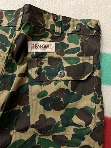 Vintage 70s 80s Ranger Brand Camo Hunting Set Shirt Medium Pants 36x31 NEW BNWT - Picture 7 of 24