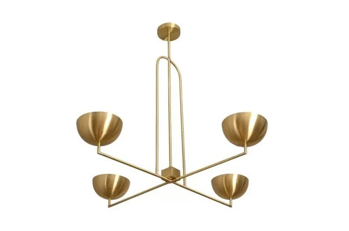 Flush mount Ceiling Light Brass Pendant Light Mid Century Modern Glass Globe - Picture 7 of 9