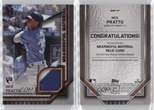 2023 Museum Collection Meaningful Material Relics Ruby /10 Nick Pratto Rookie RC