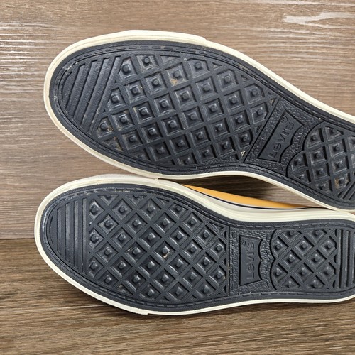 LEVIS Square Low Canvas Blue Yellow White Trainers Rare Size UK 5 Levi's - Picture 13 of 18
