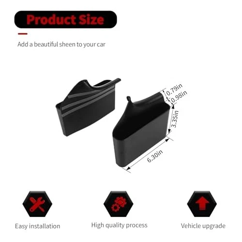 Center console organizer tray compatible with Ford Mustang 2010-2014, black Foto 4 de 4