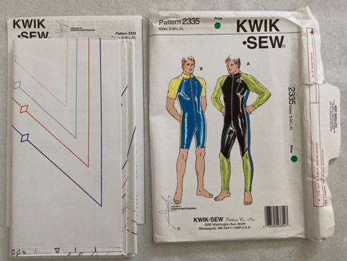 Vintage Kwik Sew 2335 Men’s Wetsuit Sewing Pattern Sz S-XL Uncut - Picture 2 of 4