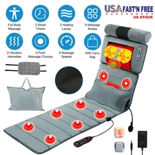 Full Body Electric Massage Mat with Heat And Vibration Comfortable Chair Pad