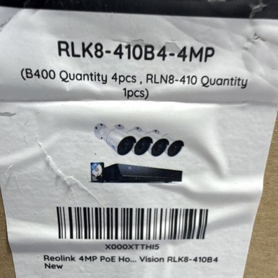 Reolink RLK8-410B4-4MP 4MP PoE 8CH NVR 4-Cam 2TB Night Vision System