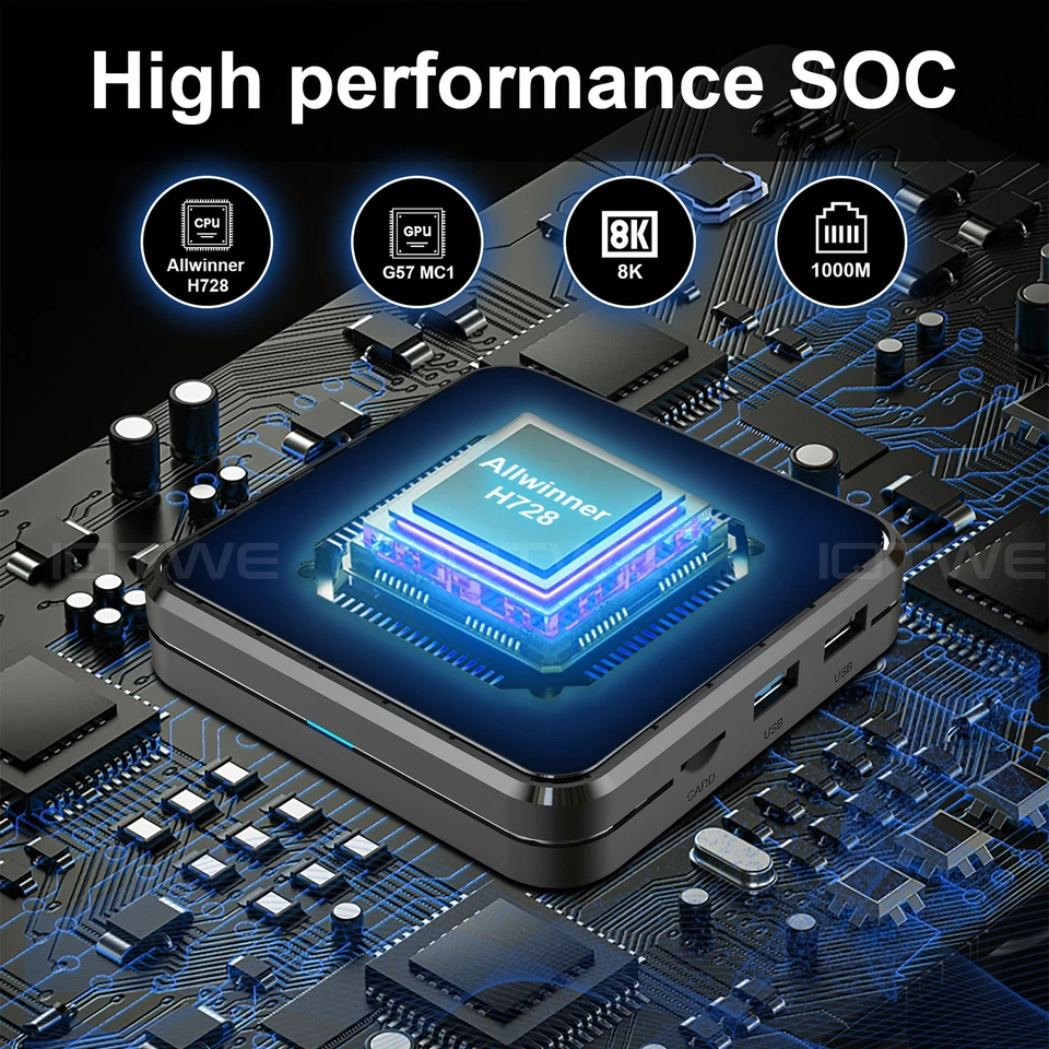 2025 NEW Smart TV BOX Android14 128GB 64GB WIFI6 2.4G/5G Media Player Octa Core - Image 3 of 4