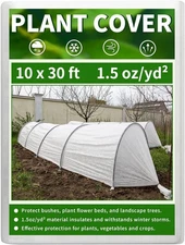 10x30ft Plant Covers Freeze Protection, 1.5oz/yd² Frost Cloths, Plant Blanket f