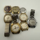 Timex Electric Quartz Vintage Lot of 7 Men’s Watches As Is For Parts / Repair